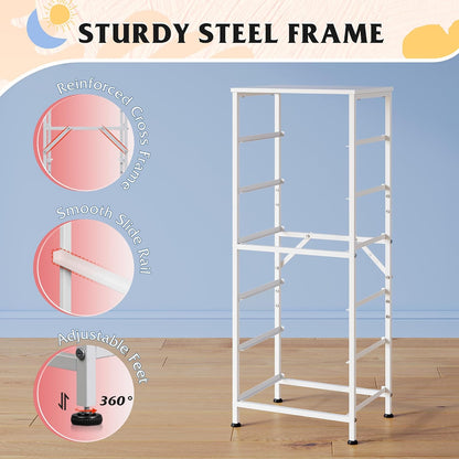 Tall Dresser for Bedroom, 7 Drawer Dresser, Black