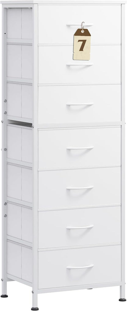 Tall Dresser for Bedroom, 7 Drawer Dresser, Black