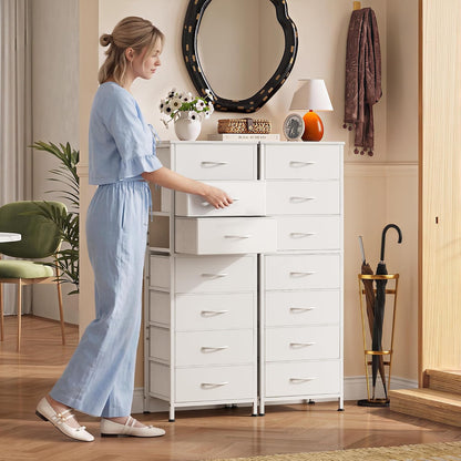 Tall Dresser for Bedroom, 7 Drawer Dresser, Black