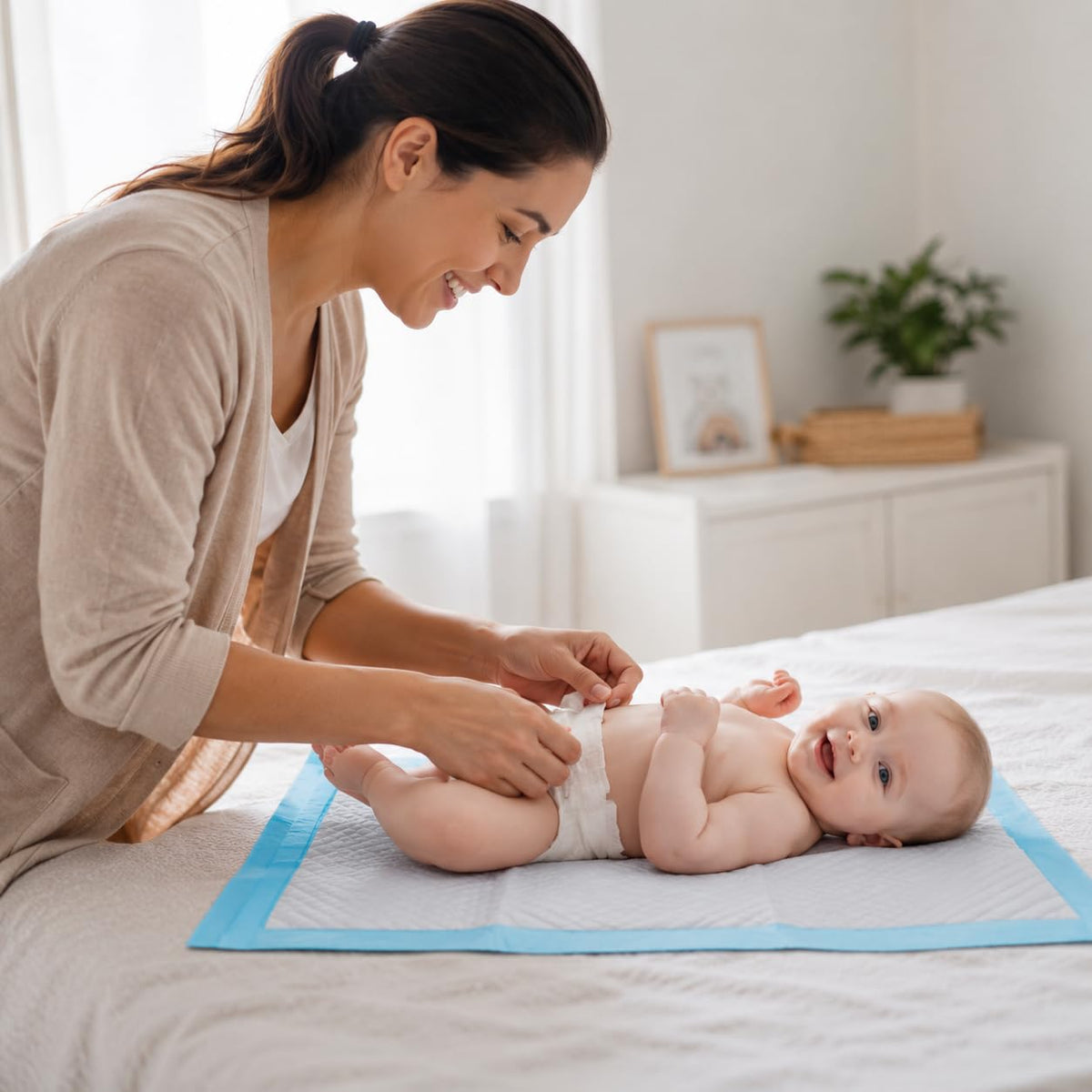 Pack 100 Disposable Baby Changing pad 18"x24" - Super Absorbent Soft & Durable Portable Changing Pad - Perfect for Use as Diaper Changing Pad, Underpads, Pets & for Everyday Essentials