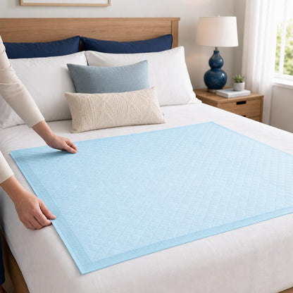 Pack 100 Disposable Baby Changing pad 18"x24" - Super Absorbent Soft & Durable Portable Changing Pad - Perfect for Use as Diaper Changing Pad, Underpads, Pets & for Everyday Essentials