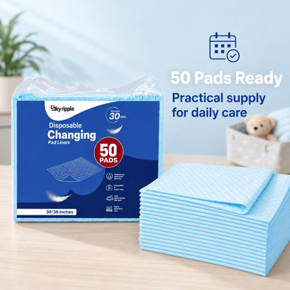Pack 100 Disposable Baby Changing pad 18"x24" - Super Absorbent Soft & Durable Portable Changing Pad - Perfect for Use as Diaper Changing Pad, Underpads, Pets & for Everyday Essentials