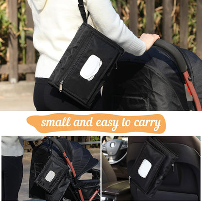 Portable Baby Diaper Changing Pad with Wipe Dispenser and Waste Bag Dispenser Detachable Diaper Changing Travel Bag with Waterproof Changing Mat Well Organized for Changing Kits