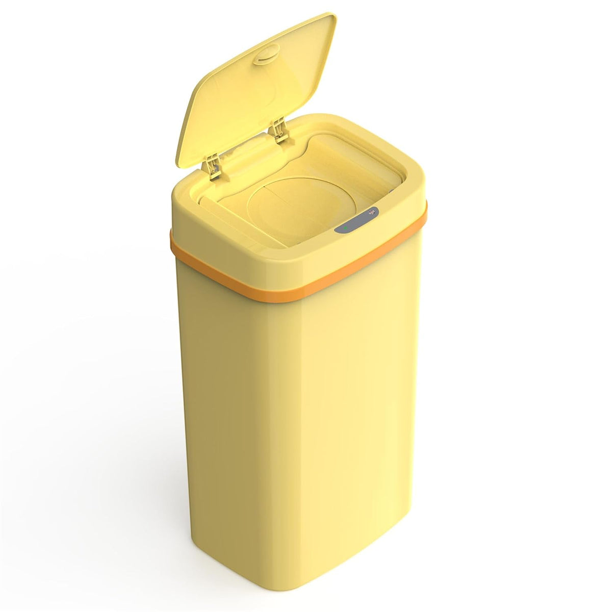 Smart Odor-Resistant Diaper Pail Trash Can with Motion Sensor Lid, Double Seal Odor Control, Removable Inner Shield, Battery Operated Bin,Quiet Auto Open Close,Home Hygiene Organizer (Yellow)