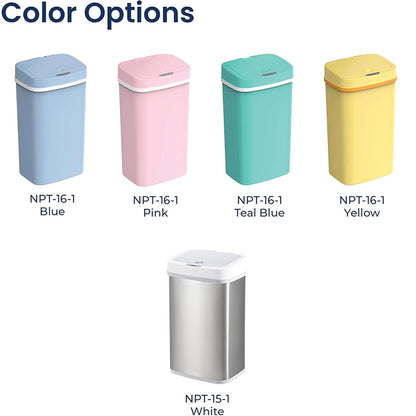 Smart Odor-Resistant Diaper Pail Trash Can with Motion Sensor Lid, Double Seal Odor Control, Removable Inner Shield, Battery Operated Bin,Quiet Auto Open Close,Home Hygiene Organizer (Yellow)