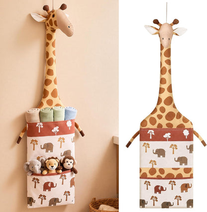 Fox Hanging Diaper Organizer for Nursery Woodland, 27x12 Inch