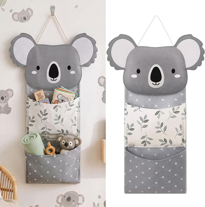 Fox Hanging Diaper Organizer for Nursery Woodland, 27x12 Inch