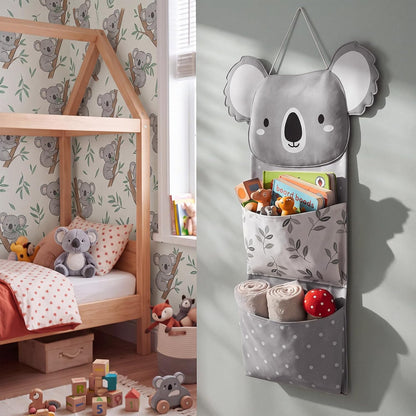 Fox Hanging Diaper Organizer for Nursery Woodland, 27x12 Inch