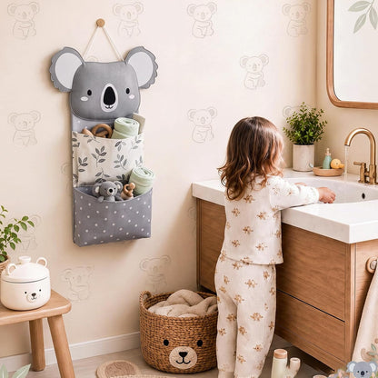 Fox Hanging Diaper Organizer for Nursery Woodland, 27x12 Inch