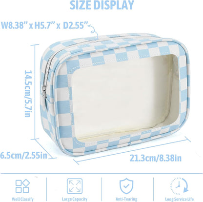 Diaper Bag Organizer Pouch Set,TSA Approved Toiletry Bag, Waterproof TPU Makeup Bag Set, Travel Organizer Bags for Women and Kids，Mothers Day Gifts