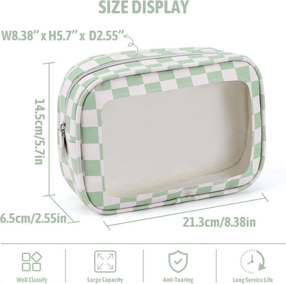 Diaper Bag Organizer Pouch Set,TSA Approved Toiletry Bag, Waterproof TPU Makeup Bag Set, Travel Organizer Bags for Women and Kids，Mothers Day Gifts