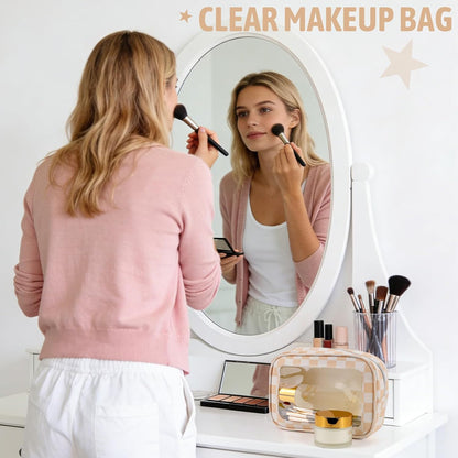 Diaper Bag Organizer Pouch Set,TSA Approved Toiletry Bag, Waterproof TPU Makeup Bag Set, Travel Organizer Bags for Women and Kids，Mothers Day Gifts
