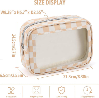 Diaper Bag Organizer Pouch Set,TSA Approved Toiletry Bag, Waterproof TPU Makeup Bag Set, Travel Organizer Bags for Women and Kids，Mothers Day Gifts