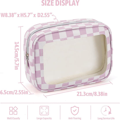 Diaper Bag Organizer Pouch Set,TSA Approved Toiletry Bag, Waterproof TPU Makeup Bag Set, Travel Organizer Bags for Women and Kids，Mothers Day Gifts