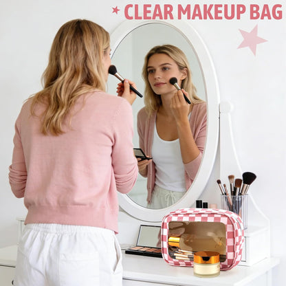 Diaper Bag Organizer Pouch Set,TSA Approved Toiletry Bag, Waterproof TPU Makeup Bag Set, Travel Organizer Bags for Women and Kids，Mothers Day Gifts