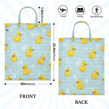 Duck Plaid Waterproof Travel Laundry Bag Easy Care 2pk