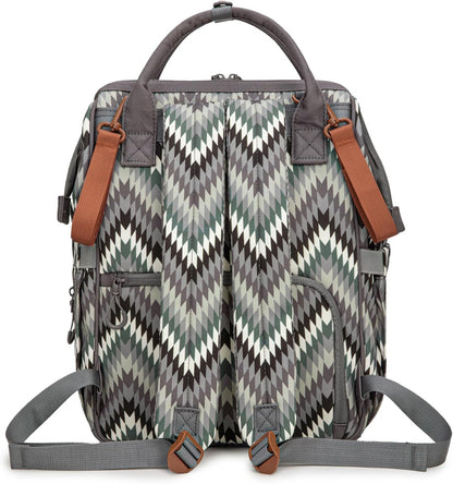 Montana West Wrangler Callie Diaper Bag Backpack with Pacifier Case, Crossbody Bottle Bag and Stroller Straps Western Pattern Multifunction Baby Travel Bag Set WG2216-9110BK