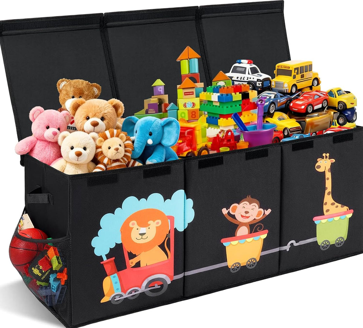 Kids Toy Box Chest with Lid - Extra Large 40 x16 x14'', Grey