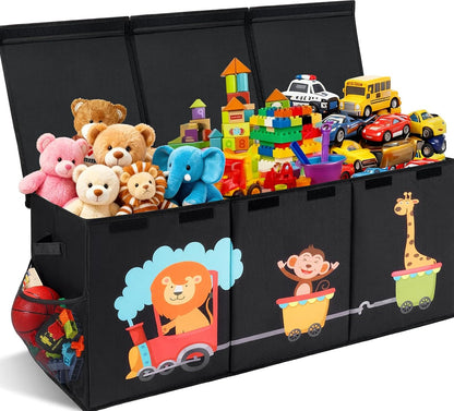 Kids Toy Box Chest with Lid - Extra Large 40 x16 x14'', Grey