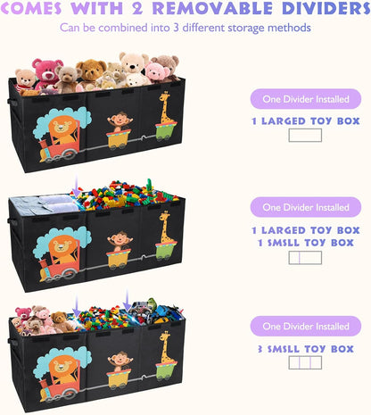Kids Toy Box Chest with Lid - Extra Large 40 x16 x14'', Grey