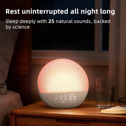 Sunrise Alarm Clock White Noise Machine: Natural Wake Up Light