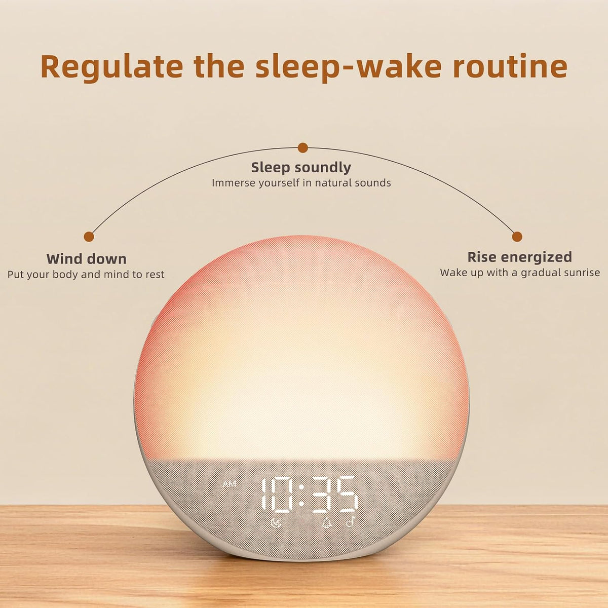 Sunrise Alarm Clock White Noise Machine: Natural Wake Up Light
