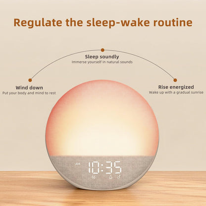 Sunrise Alarm Clock White Noise Machine: Natural Wake Up Light