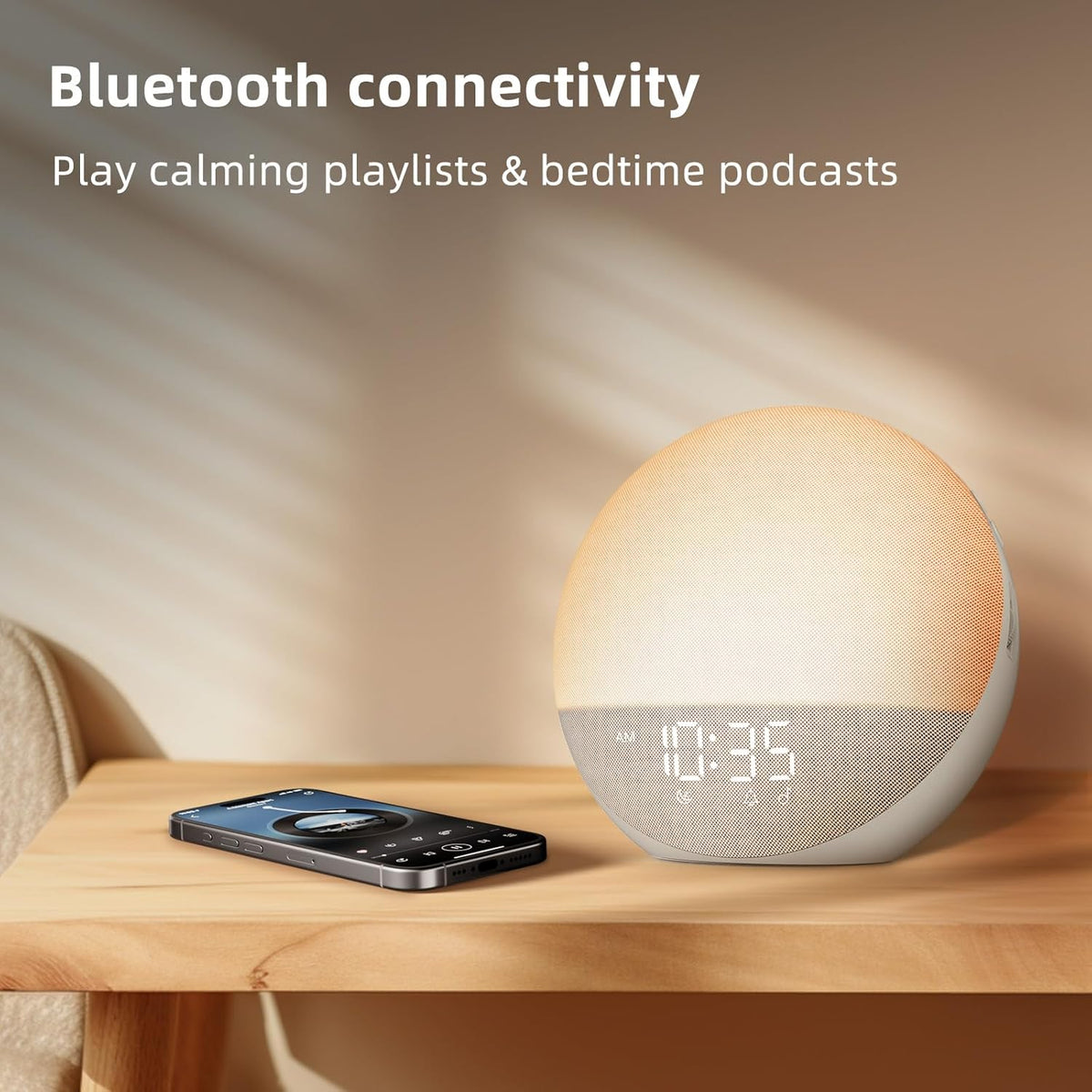 Sunrise Alarm Clock White Noise Machine: Natural Wake Up Light
