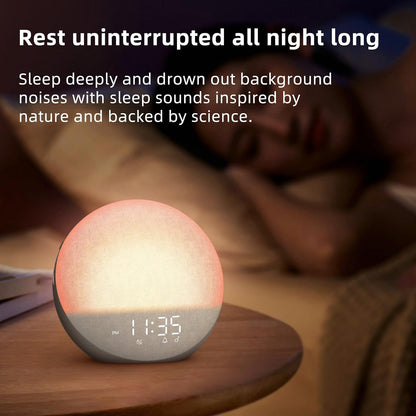 Sunrise Alarm Clock White Noise Machine: Natural Wake Up Light