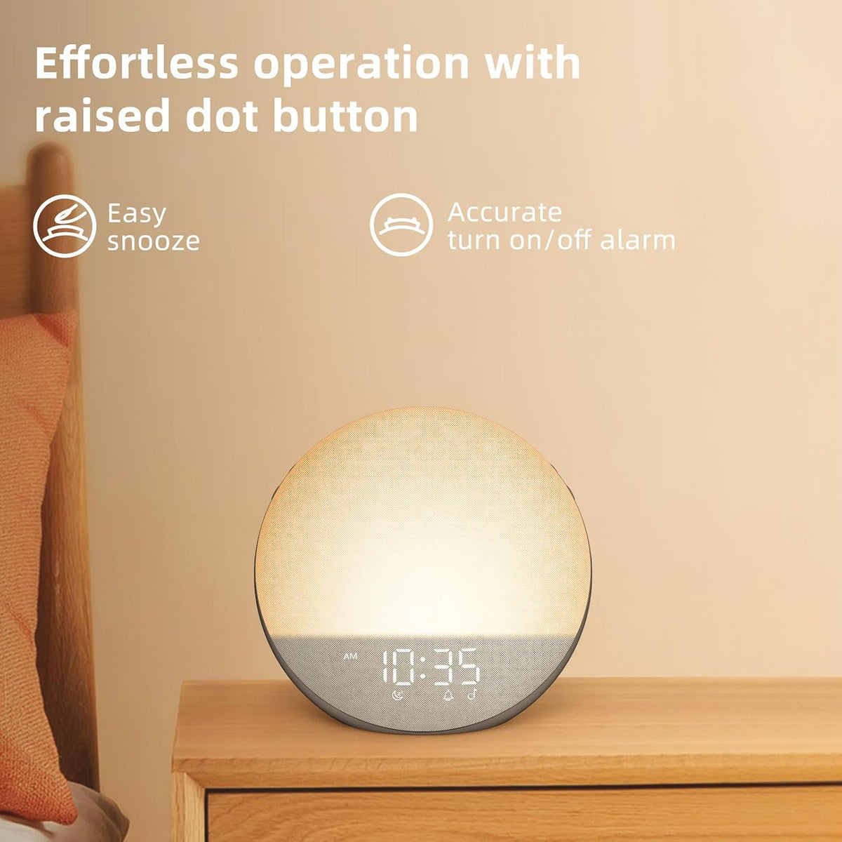 Sunrise Alarm Clock White Noise Machine: Natural Wake Up Light