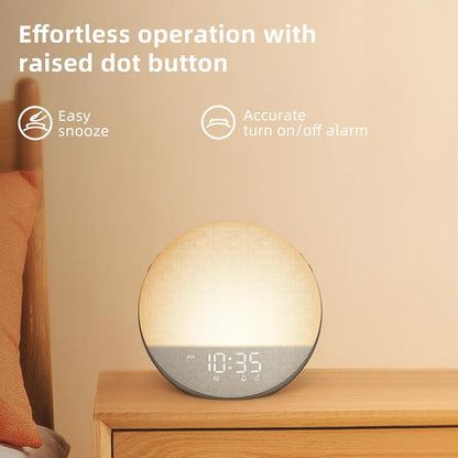Sunrise Alarm Clock White Noise Machine: Natural Wake Up Light