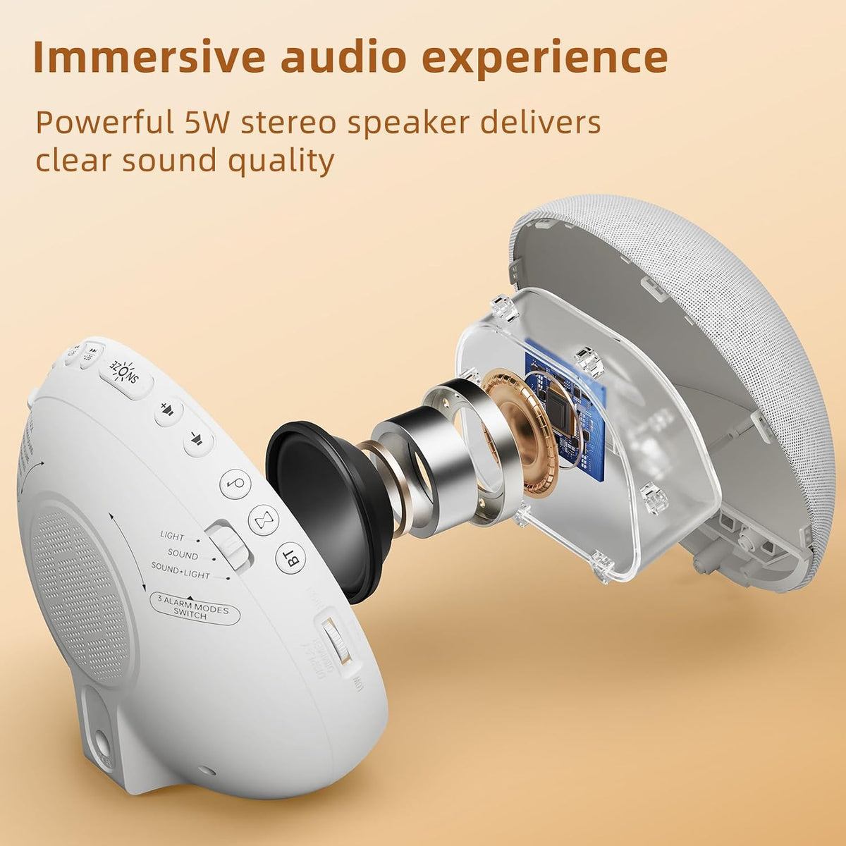 Sunrise Alarm Clock White Noise Machine: Natural Wake Up Light
