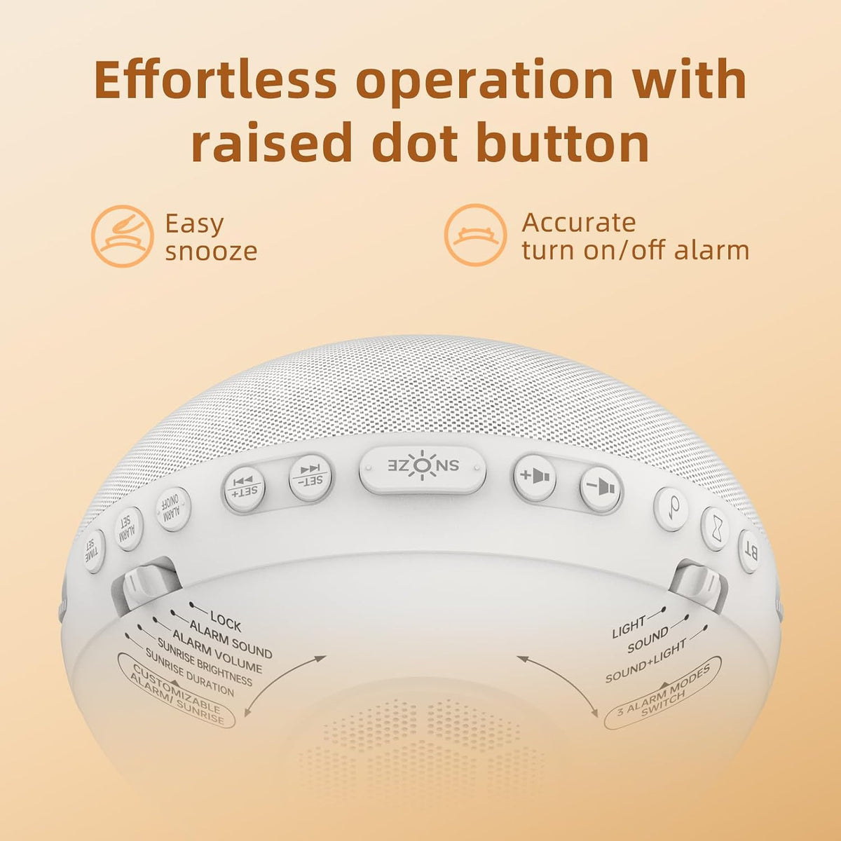Sunrise Alarm Clock White Noise Machine: Natural Wake Up Light