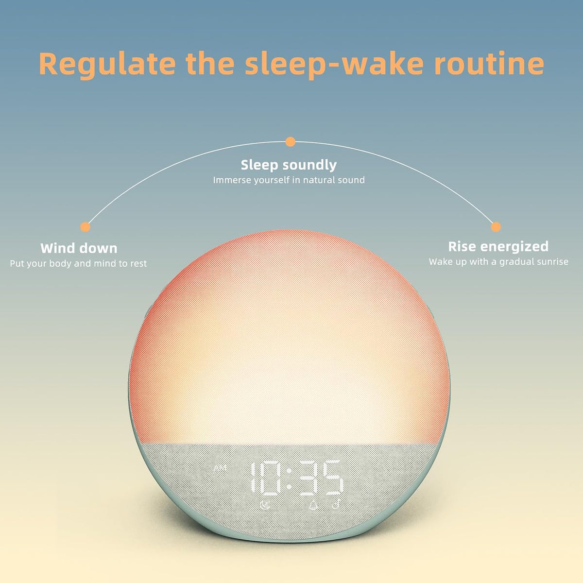 Sunrise Alarm Clock White Noise Machine: Natural Wake Up Light