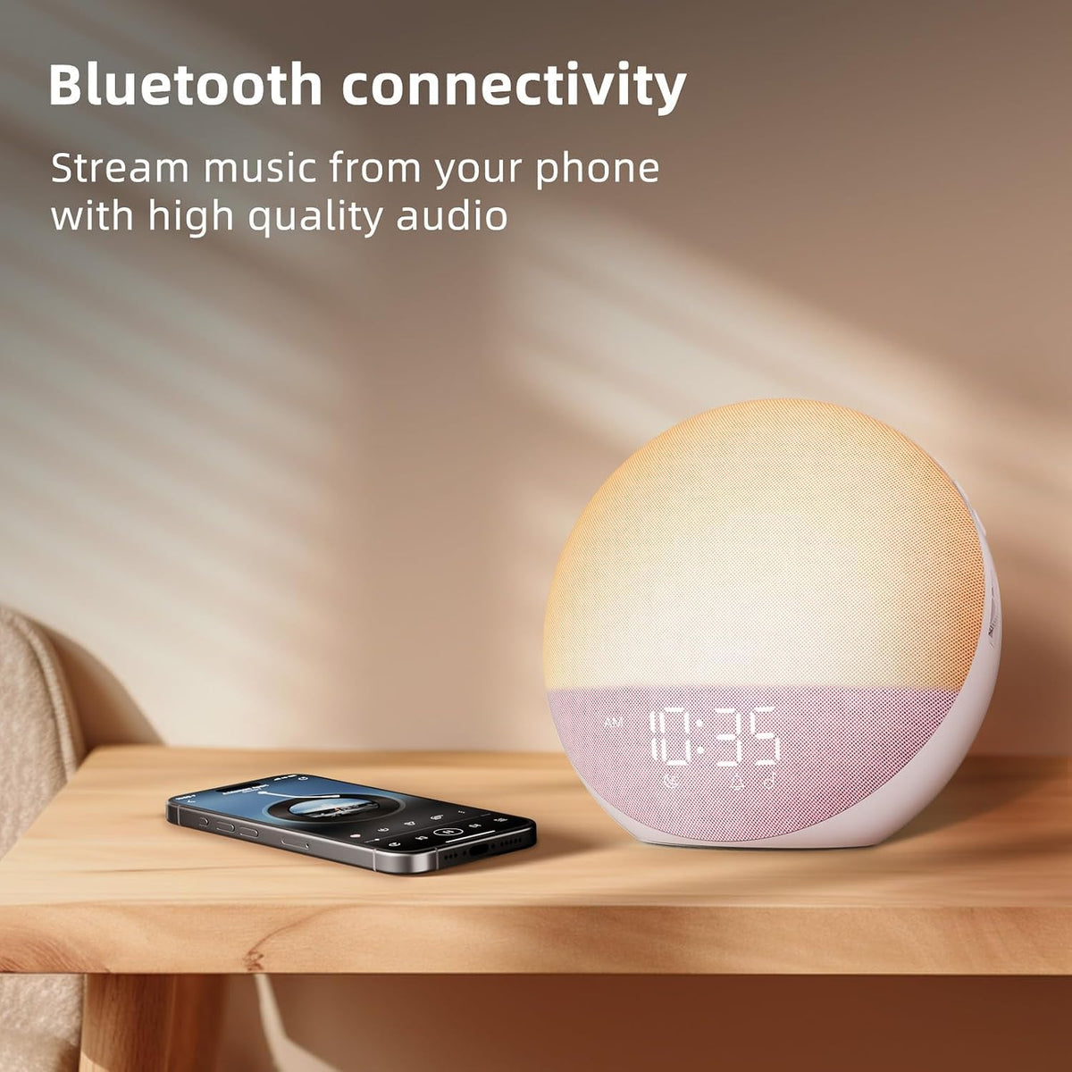 Sunrise Alarm Clock White Noise Machine: Natural Wake Up Light