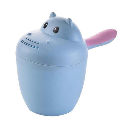Hippopotamus Rinse Cup – Baby Rinser, Toddler Bath Tool | Soft Flow Shampoo Rinser for Babies and Kids, Bathing Pail for Eye Shielding Wash, Baby Shower Head Alternative for Daily Bathing Fun