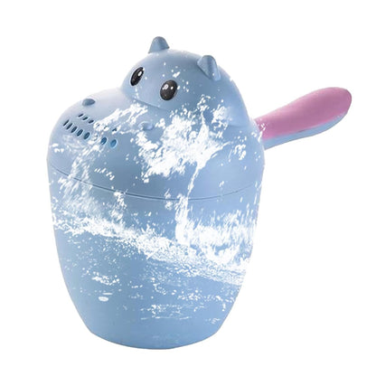 Hippopotamus Rinse Cup – Baby Rinser, Toddler Bath Tool | Soft Flow Shampoo Rinser for Babies and Kids, Bathing Pail for Eye Shielding Wash, Baby Shower Head Alternative for Daily Bathing Fun