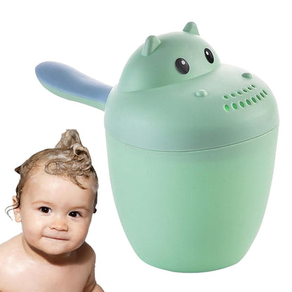 Hippopotamus Rinse Cup – Baby Rinser, Toddler Bath Tool | Soft Flow Shampoo Rinser for Babies and Kids, Bathing Pail for Eye Shielding Wash, Baby Shower Head Alternative for Daily Bathing Fun