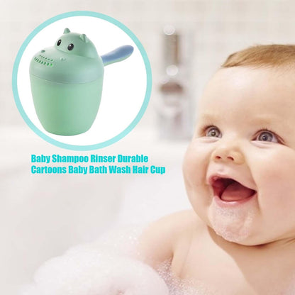 Hippopotamus Rinse Cup – Baby Rinser, Toddler Bath Tool | Soft Flow Shampoo Rinser for Babies and Kids, Bathing Pail for Eye Shielding Wash, Baby Shower Head Alternative for Daily Bathing Fun