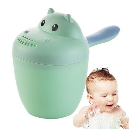 Hippopotamus Rinse Cup – Baby Rinser, Toddler Bath Tool | Soft Flow Shampoo Rinser for Babies and Kids, Bathing Pail for Eye Shielding Wash, Baby Shower Head Alternative for Daily Bathing Fun