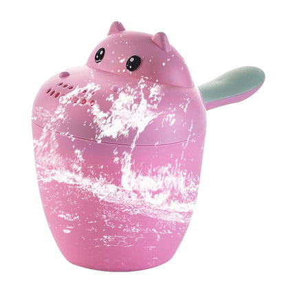 Hippopotamus Rinse Cup – Baby Rinser, Toddler Bath Tool | Soft Flow Shampoo Rinser for Babies and Kids, Bathing Pail for Eye Shielding Wash, Baby Shower Head Alternative for Daily Bathing Fun