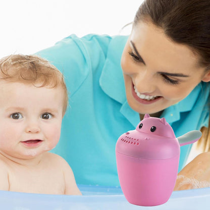Hippopotamus Rinse Cup – Baby Rinser, Toddler Bath Tool | Soft Flow Shampoo Rinser for Babies and Kids, Bathing Pail for Eye Shielding Wash, Baby Shower Head Alternative for Daily Bathing Fun