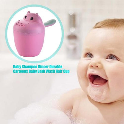 Hippopotamus Rinse Cup – Baby Rinser, Toddler Bath Tool | Soft Flow Shampoo Rinser for Babies and Kids, Bathing Pail for Eye Shielding Wash, Baby Shower Head Alternative for Daily Bathing Fun