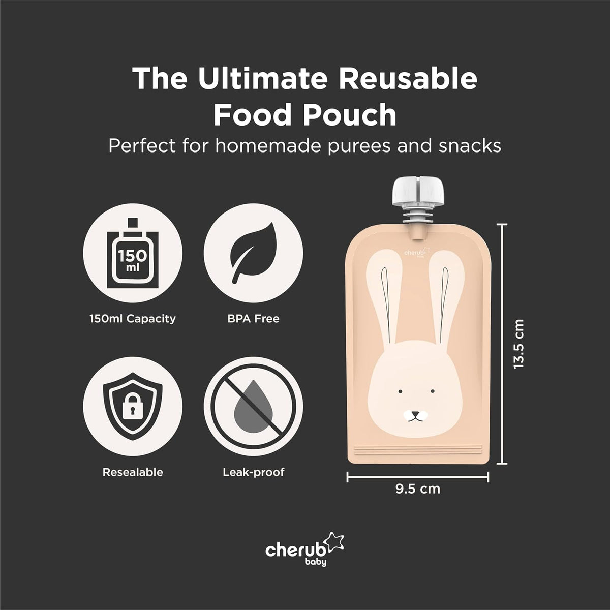 5oz Reusable Baby Food Pouches