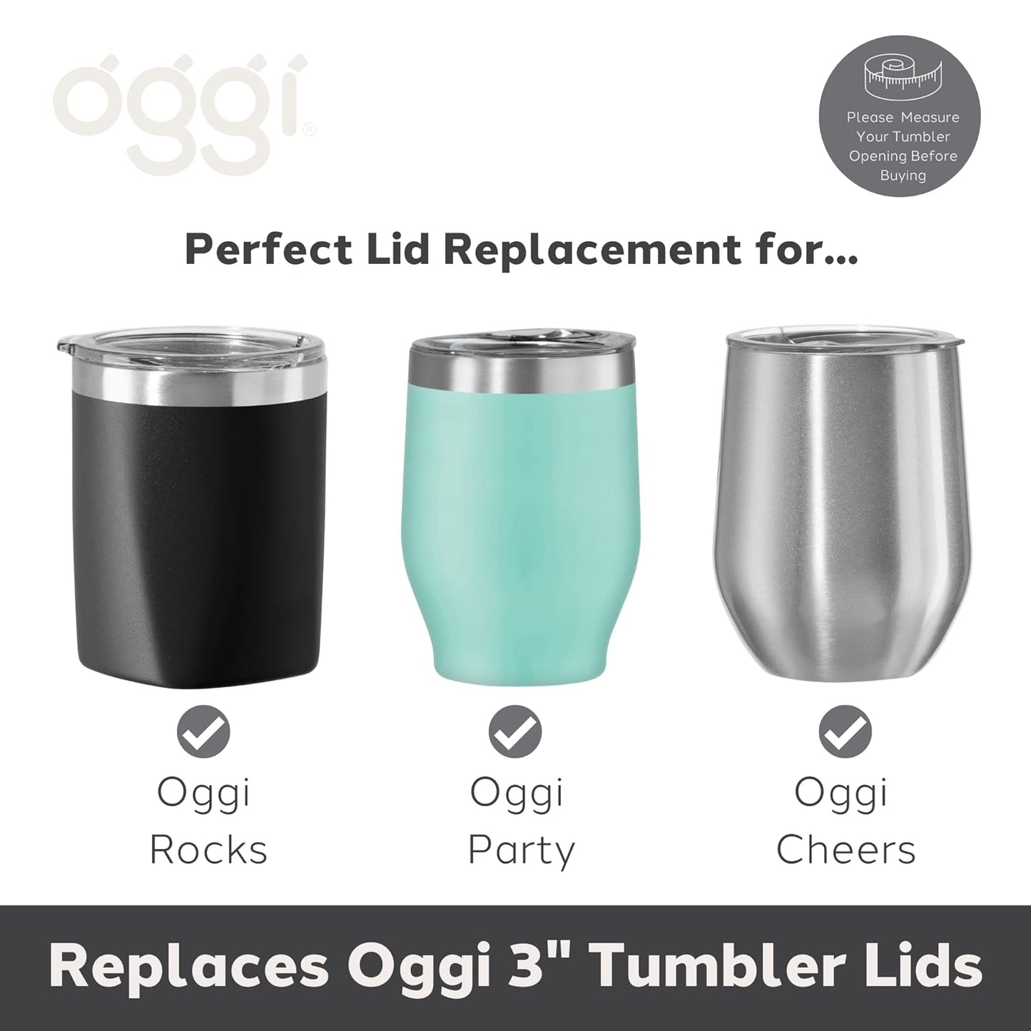 Clear Slider Replacement Lid (Wine Tumblers)