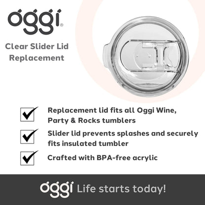 Clear Slider Replacement Lid (Wine Tumblers)