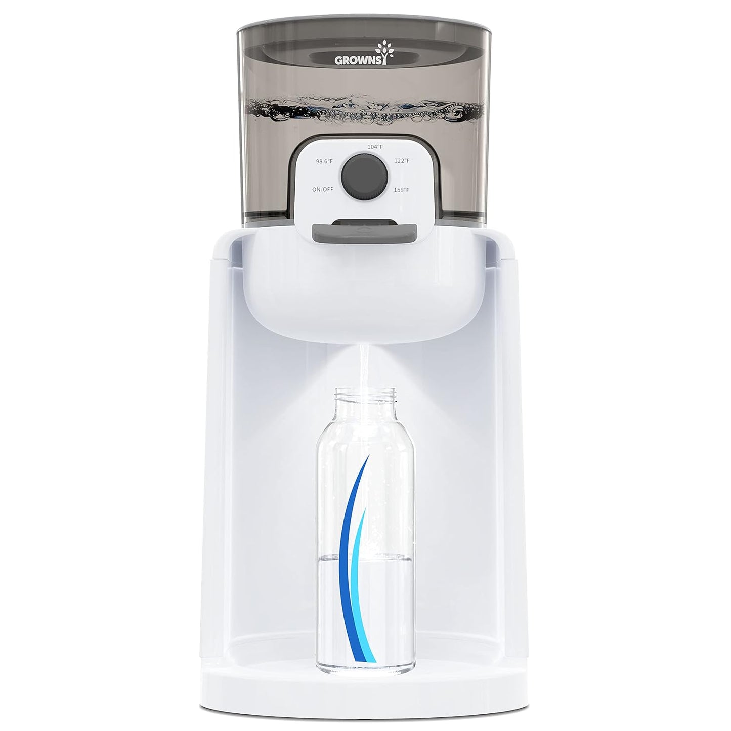 Instant Baby Bottle Warmer with Night Light, Precise 4-Temp Control | Warm Water Ready in Seconds, Formula Preparation Made Easy, 72H Smart Thermostat, Detachable Tank, Midnight Feeding Essential