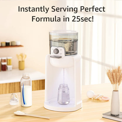 Instant Baby Bottle Warmer with Night Light, Precise 4-Temp Control | Warm Water Ready in Seconds, Formula Preparation Made Easy, 72H Smart Thermostat, Detachable Tank, Midnight Feeding Essential