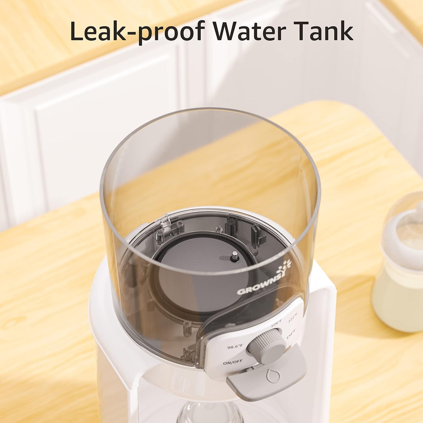 Instant Baby Bottle Warmer with Night Light, Precise 4-Temp Control | Warm Water Ready in Seconds, Formula Preparation Made Easy, 72H Smart Thermostat, Detachable Tank, Midnight Feeding Essential