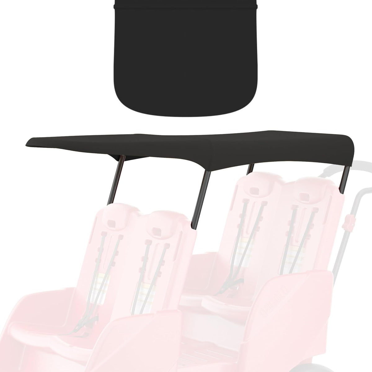 Gaggle Parade 4 Buggy Sun & Rain Fabric Canopy, Black